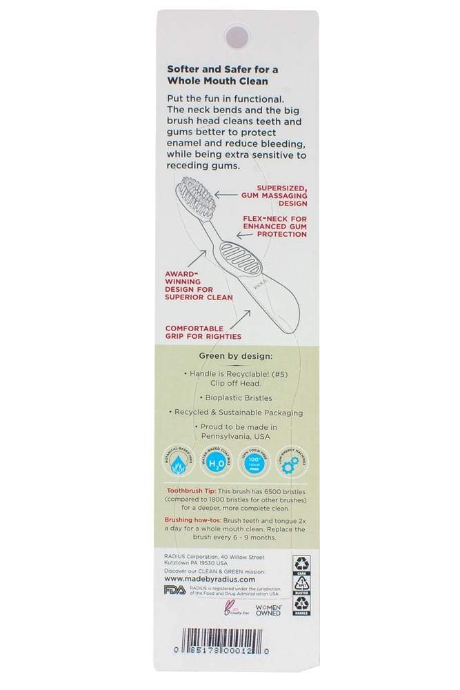 Radius Scuba Flex Right Hand Toothbrush, 1 Count