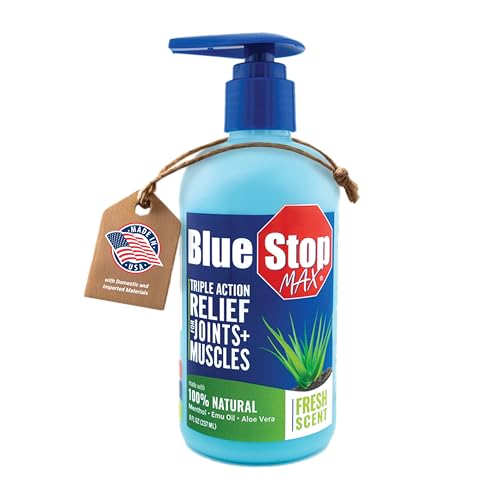 Blue Stop Max Muscle and Joint Relief Gel Pump Bottle, 8 fl oz
