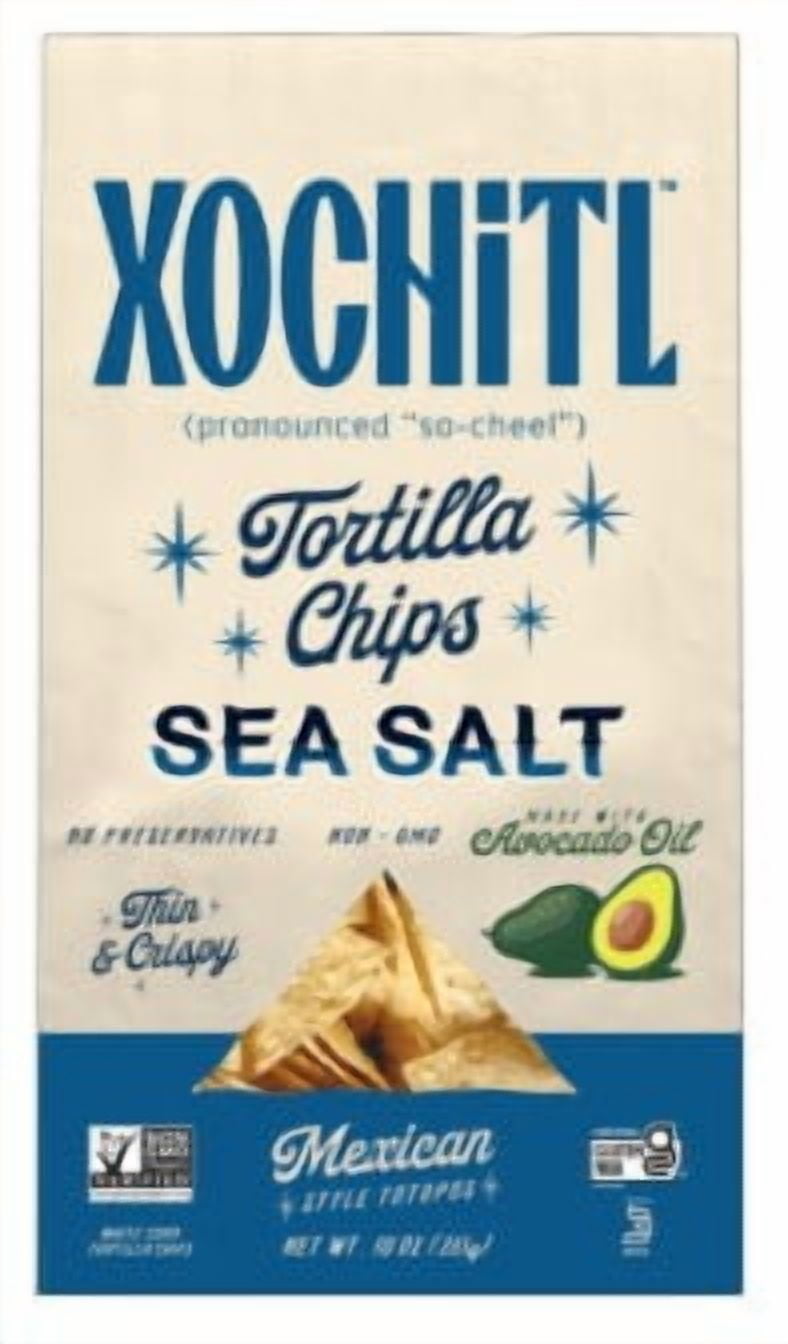 Xochitl Sea Salt White Corn Tortilla Chips, Case of 9, 10 oz Bags