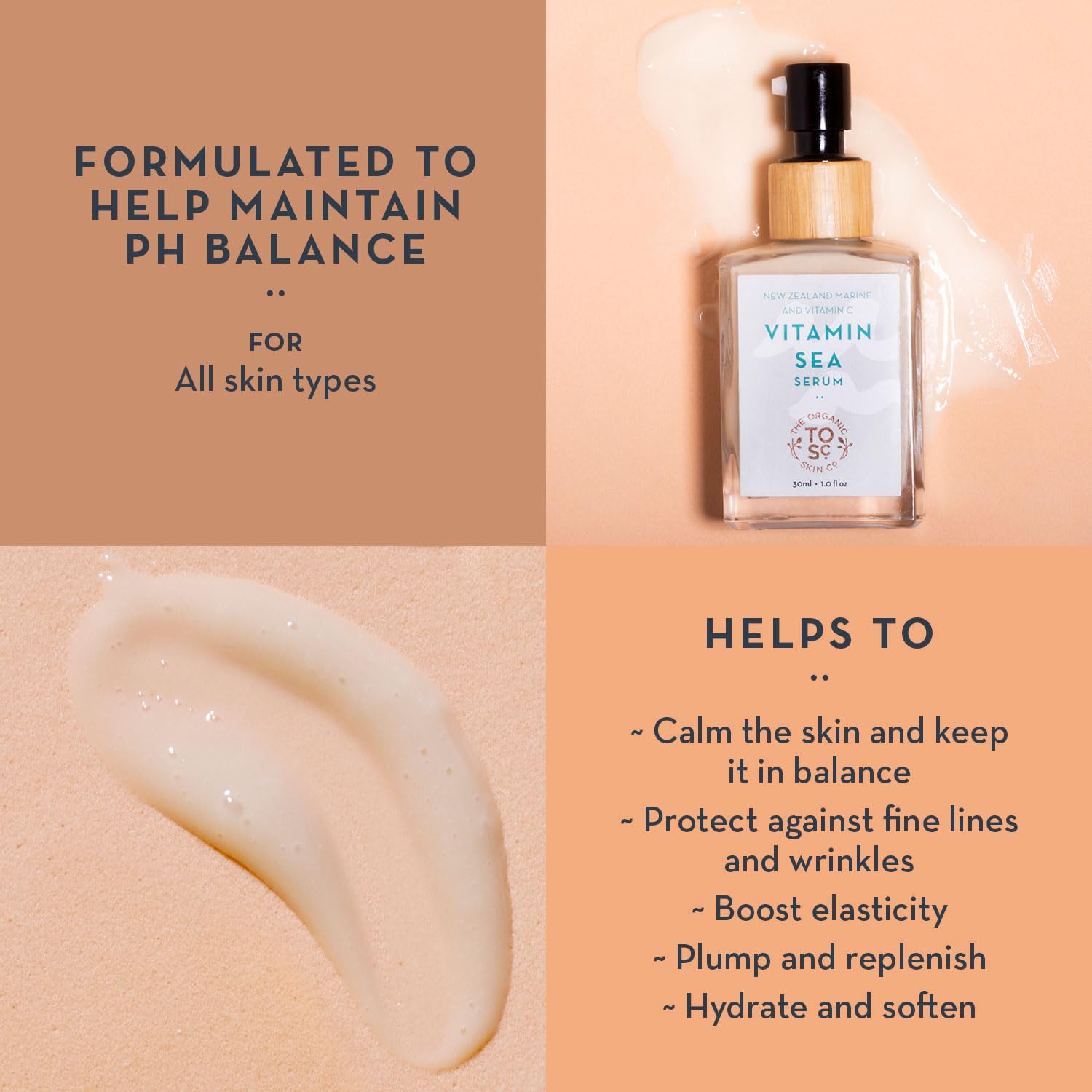 The Organic Skin Co Vitamin Sea Face Serum, 1 fl oz