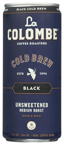 La Colombe Unsweetened Medium Roast Cold Brew Coffee, Case of 12, 9 fl oz Cans