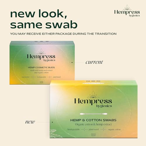 Hempress Hygienics Hemp and Cotton Swabs, 200 Count