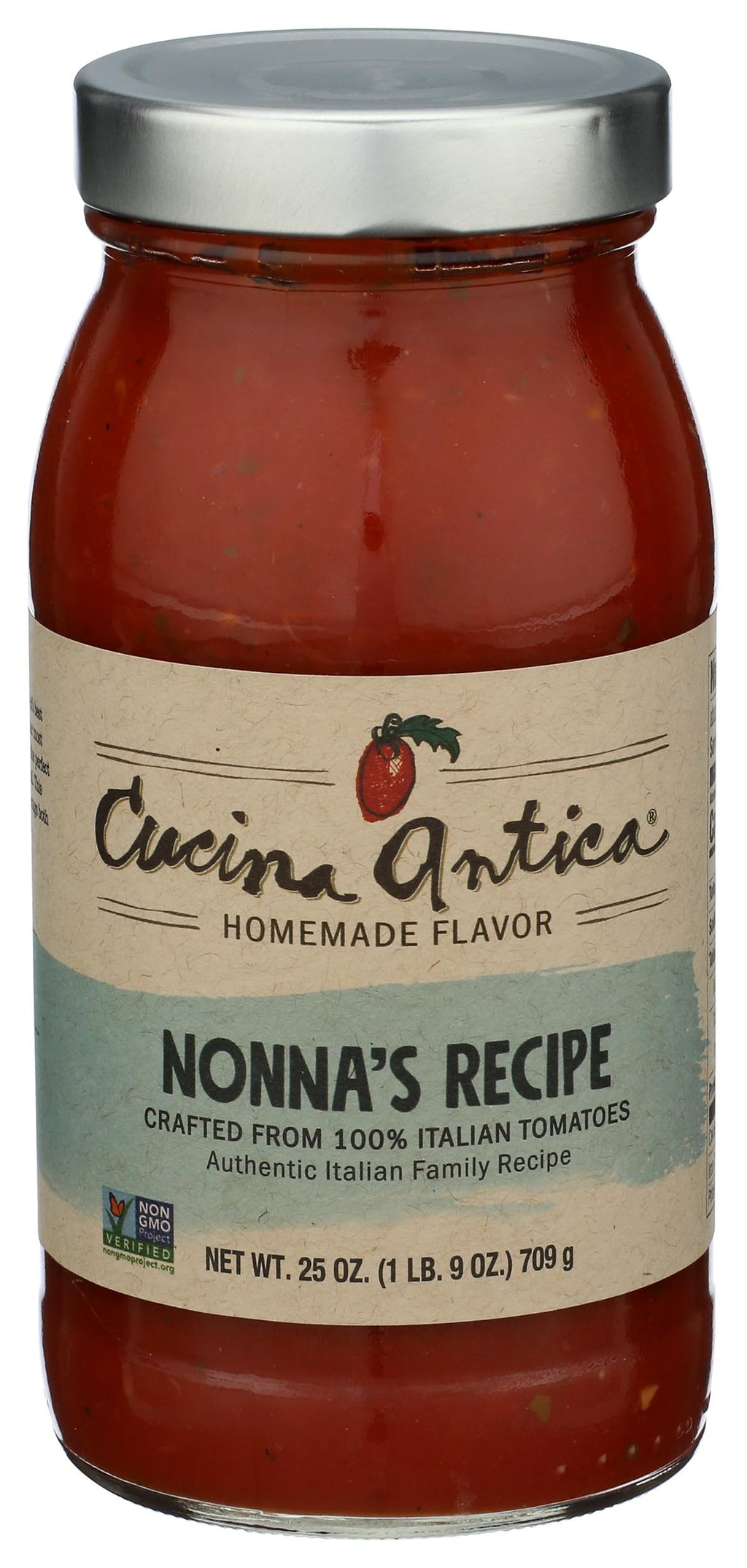 Cucina Antica Nonna Recipe Homemade Sauce, Case of 6, 25 oz Jars