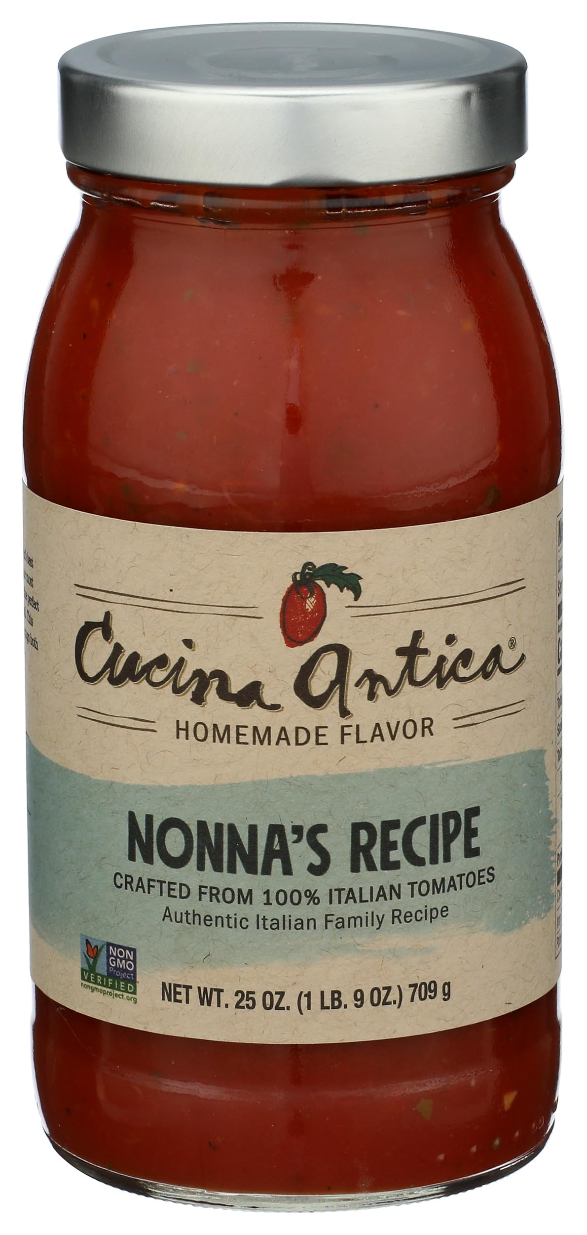 Cucina Antica Nonna Recipe Homemade Sauce, Case of 6, 25 oz Jars