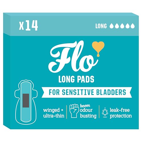 Flo Long Bamboo Sensitive Bladder Pads, Case of 8, 14 ct