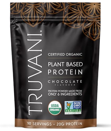 Truvani Organic Chocolate Protein Powder, 11.82 oz
