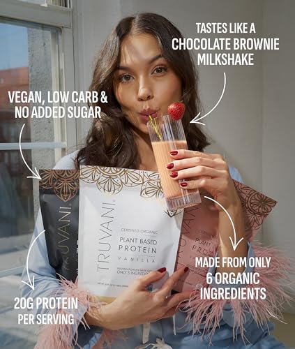 Truvani Organic Chocolate Protein Powder, 11.82 oz
