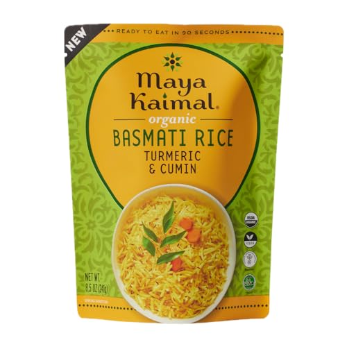 Maya Kaimal Organic Basmati Rice with Turmeric and Cumin, Case of 6, 8.5 oz