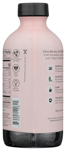 Pop & Bottle Organic Super Concentrated Vanilla Coffee, Case of 6, 8 fl oz