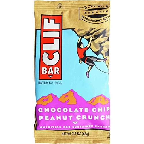 Clif Bar Organic Chocolate Chip Peanut Butter Crunch Bars, Case of 12, 2.4 oz