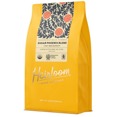 Heirloom Coffee Roasters Organic Sugar Phoenix Blend Coffee, Case of 6, 12 oz