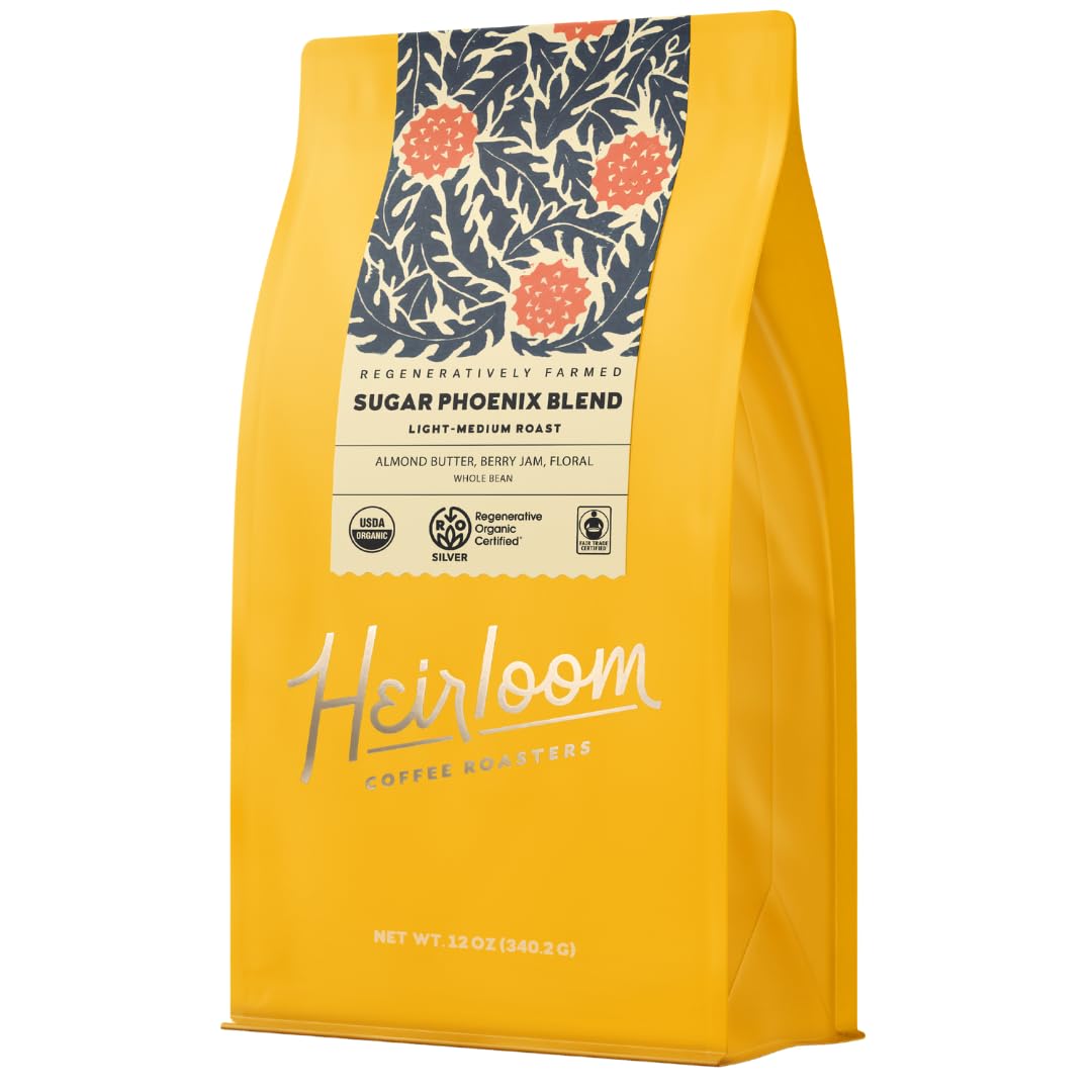 Heirloom Coffee Roasters Organic Sugar Phoenix Blend Coffee, Case of 6, 12 oz