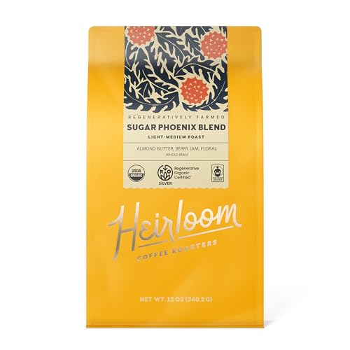 Heirloom Coffee Roasters Organic Sugar Phoenix Blend Coffee, Case of 6, 12 oz