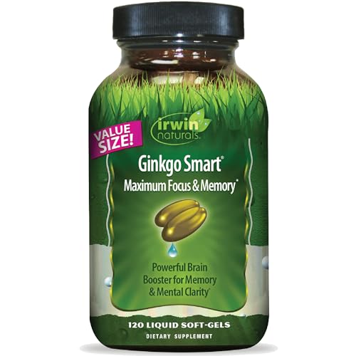 Irwin Naturals Ginkgo Smart Value Size Liquid Soft-Gels, 120 Count