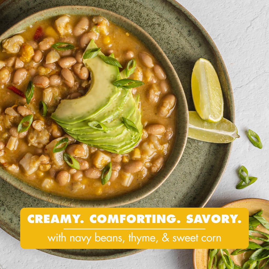 PLANTSTRONG Organic Creamy White Bean Chili, Case of 6, 14.5 Ounce