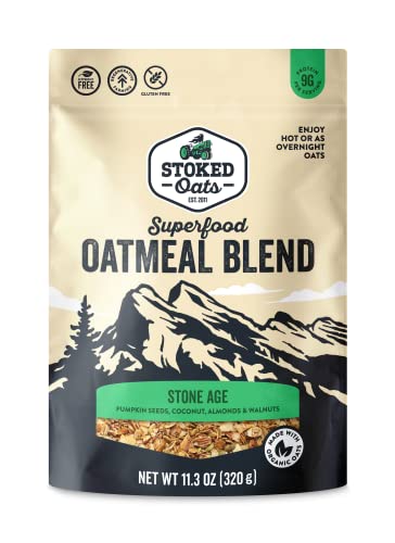 Stoked Oats Stone Age Oatmeal, Case of 8, 11.3 oz