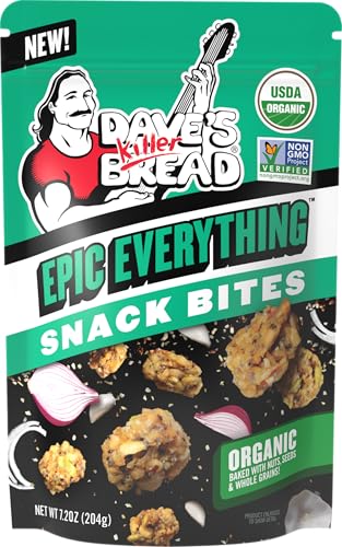 Dave's Killer Bread Epic Everything Organic Snack Bites, Case of 6, 7.2 oz