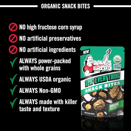 Dave's Killer Bread Epic Everything Organic Snack Bites, Case of 6, 7.2 oz