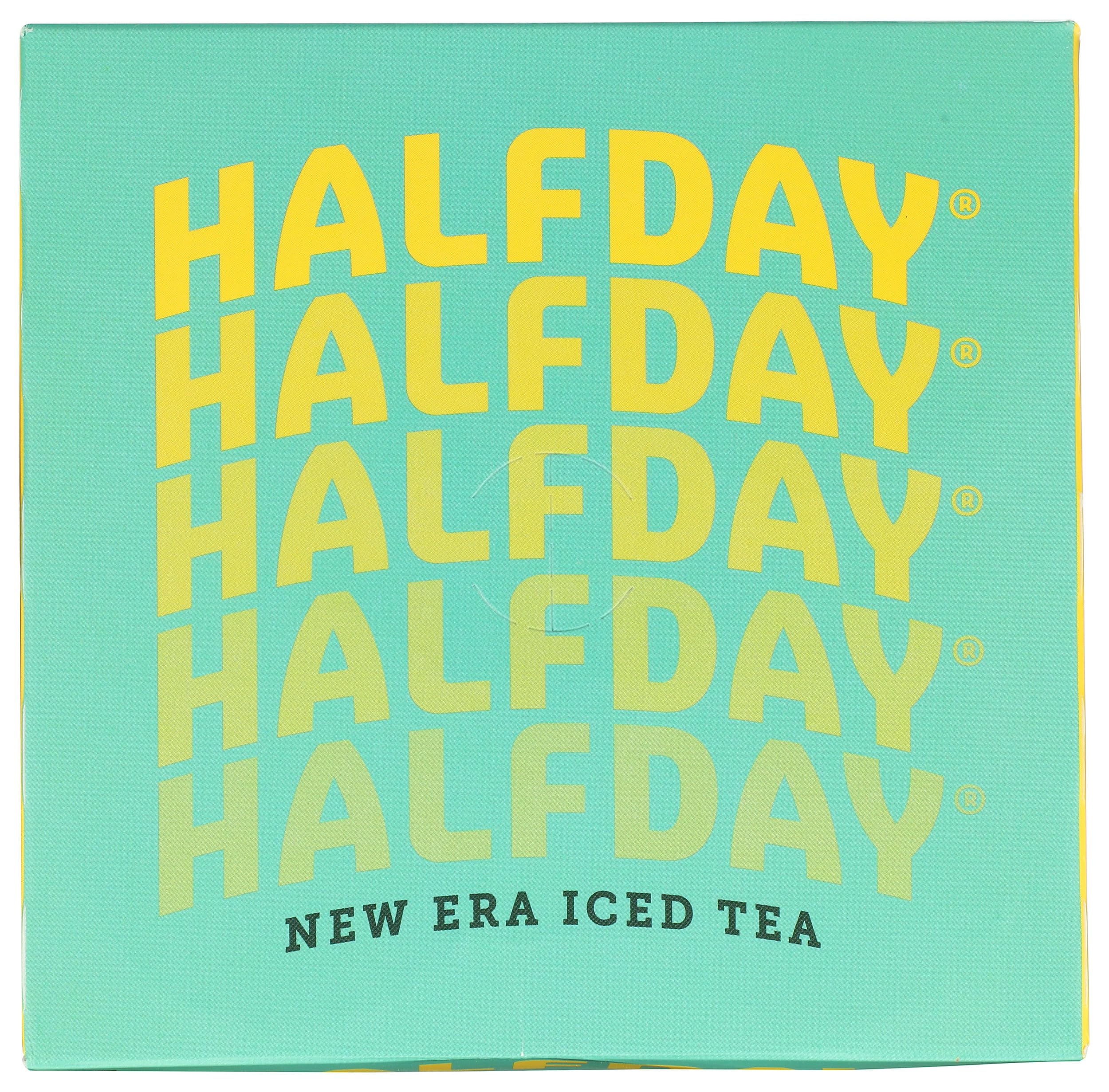 Halfday Tropical Prebiotic Iced Tea, Case of 6 4-Packs, 12 fl oz Cans