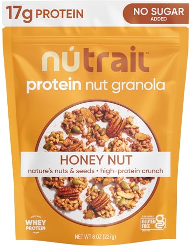 Nutrail Honey Nut Protein Granola, Case of 6, 8 oz