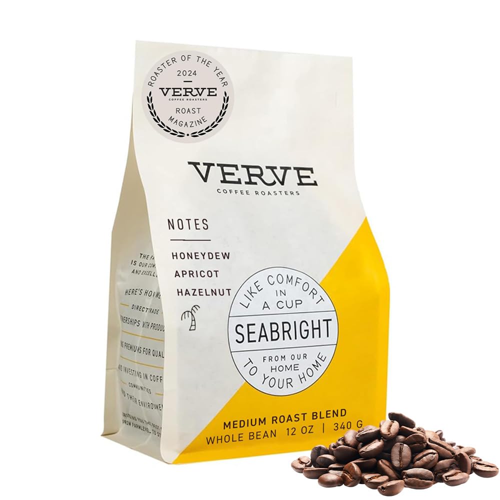 Verve Coffee Roasters Seabright Whole Bean Coffee, Case of 6, 12 oz