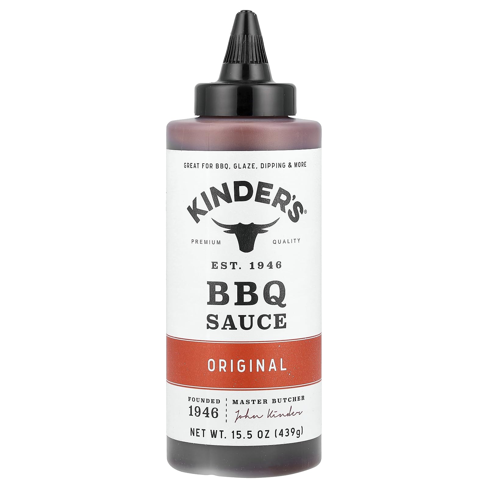 Kinder's Original Mild BBQ Sauce, Case of 6, 15.5 oz Each