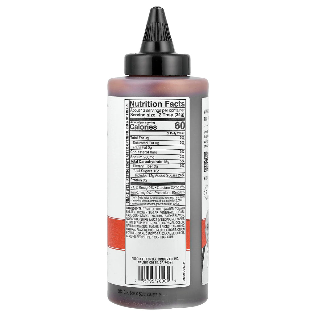 Kinder's Original Mild BBQ Sauce, Case of 6, 15.5 oz Each