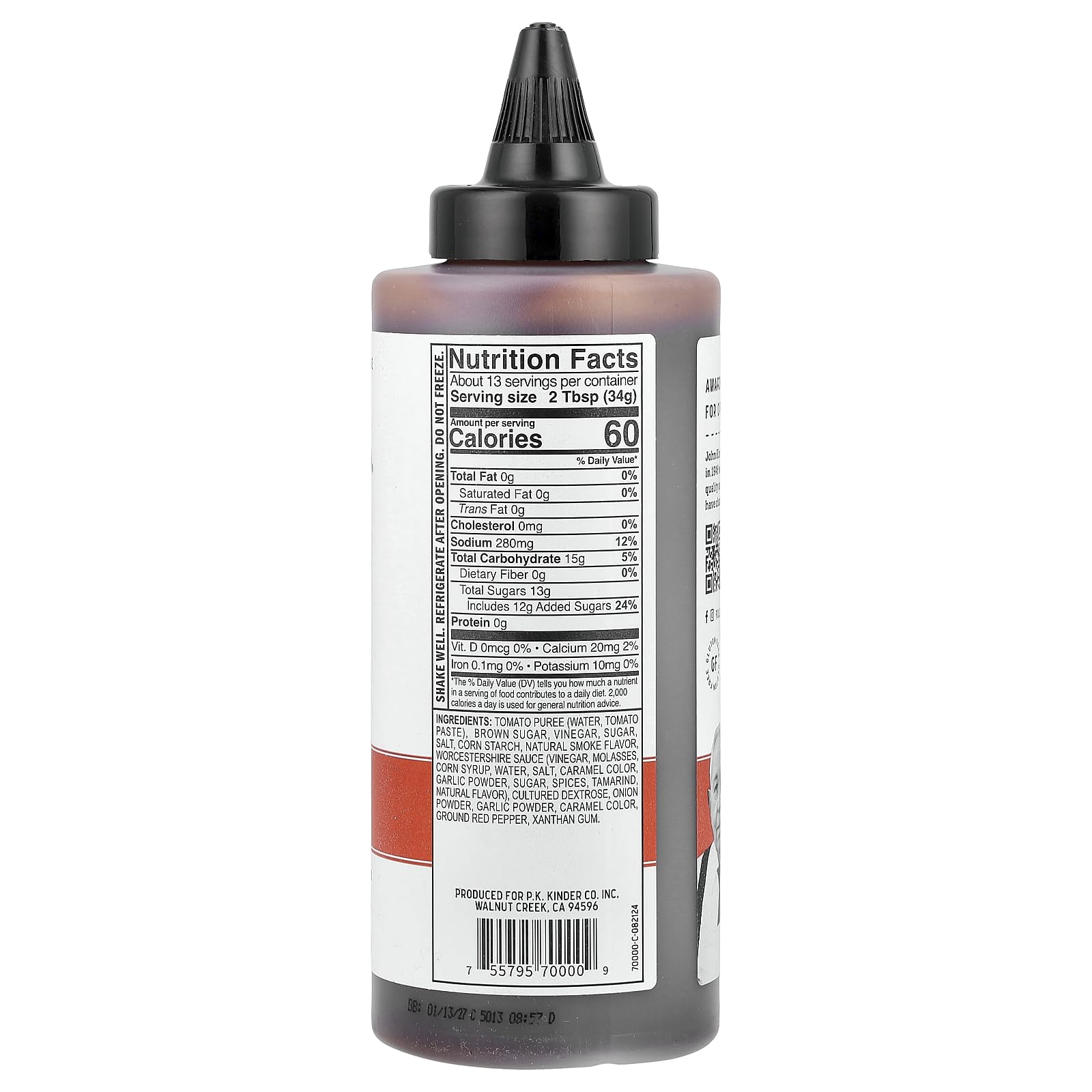 Kinder's Original Mild BBQ Sauce, Case of 6, 15.5 oz Each