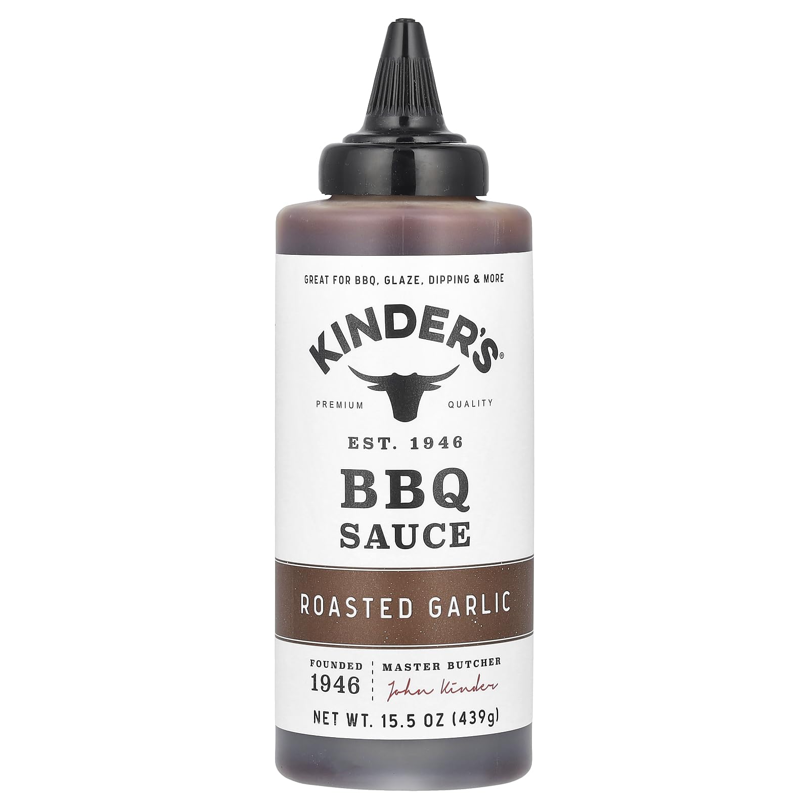 Kinder's Roasted Garlic Barbecue Sauce, Case of 6, 15.5 oz