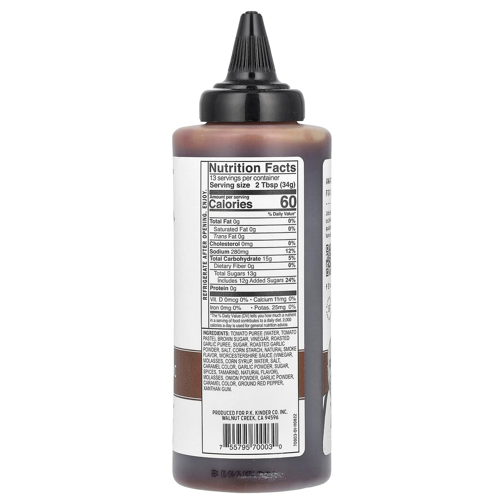 Kinder's Roasted Garlic Barbecue Sauce, Case of 6, 15.5 oz