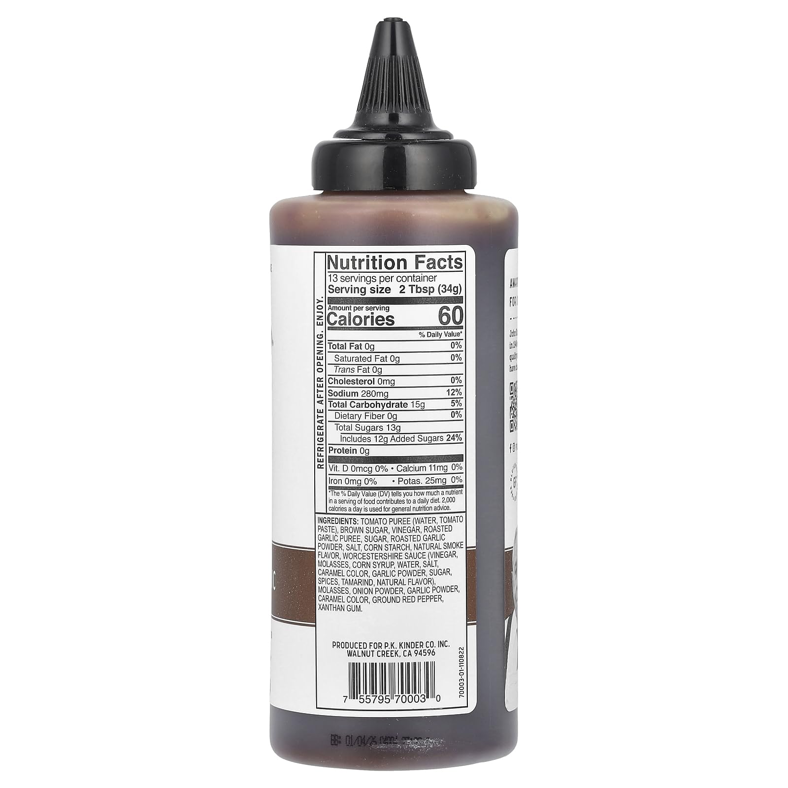 Kinder's Roasted Garlic Barbecue Sauce, Case of 6, 15.5 oz