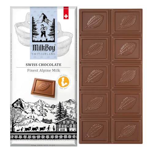 Milkboy Alpine Milk Chocolate Bar, Case of 10, 3 Ounce