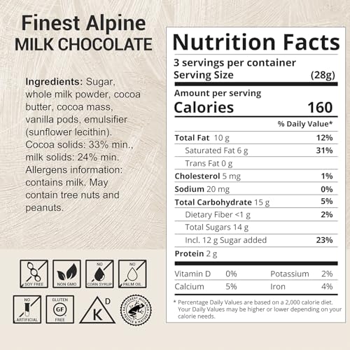 Milkboy Alpine Milk Chocolate Bar, Case of 10, 3 Ounce