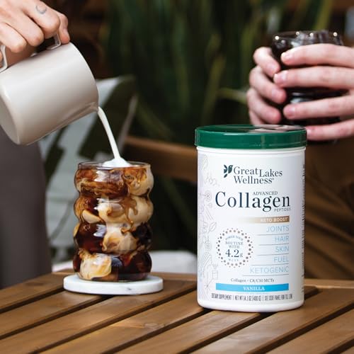 Great Lakes Wellness Daily Keto Collagen Non-Dairy Creamer, Vanilla, 14.1 Ounce