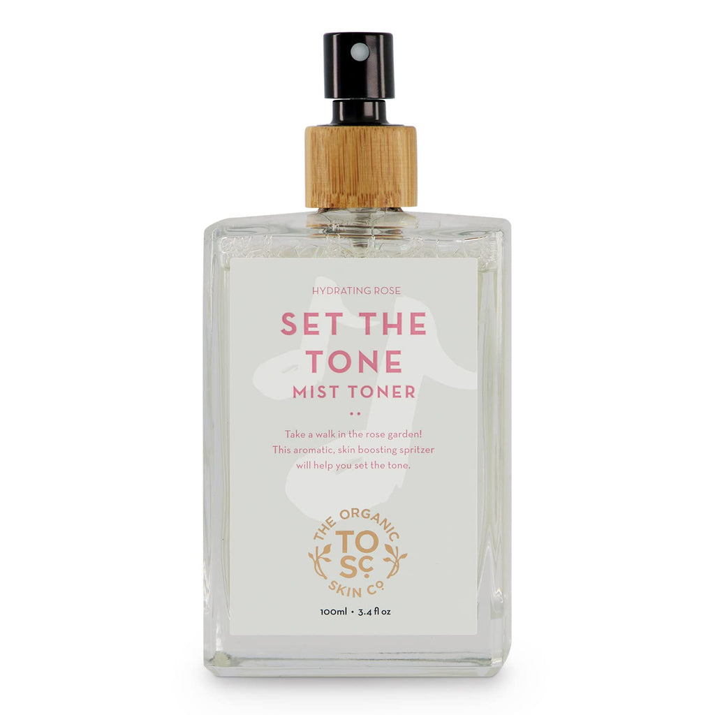 The Organic Skin Co Set The Tone Rose Water Toner and Hydrating Face Mist, 3.4 Fluid Ounce