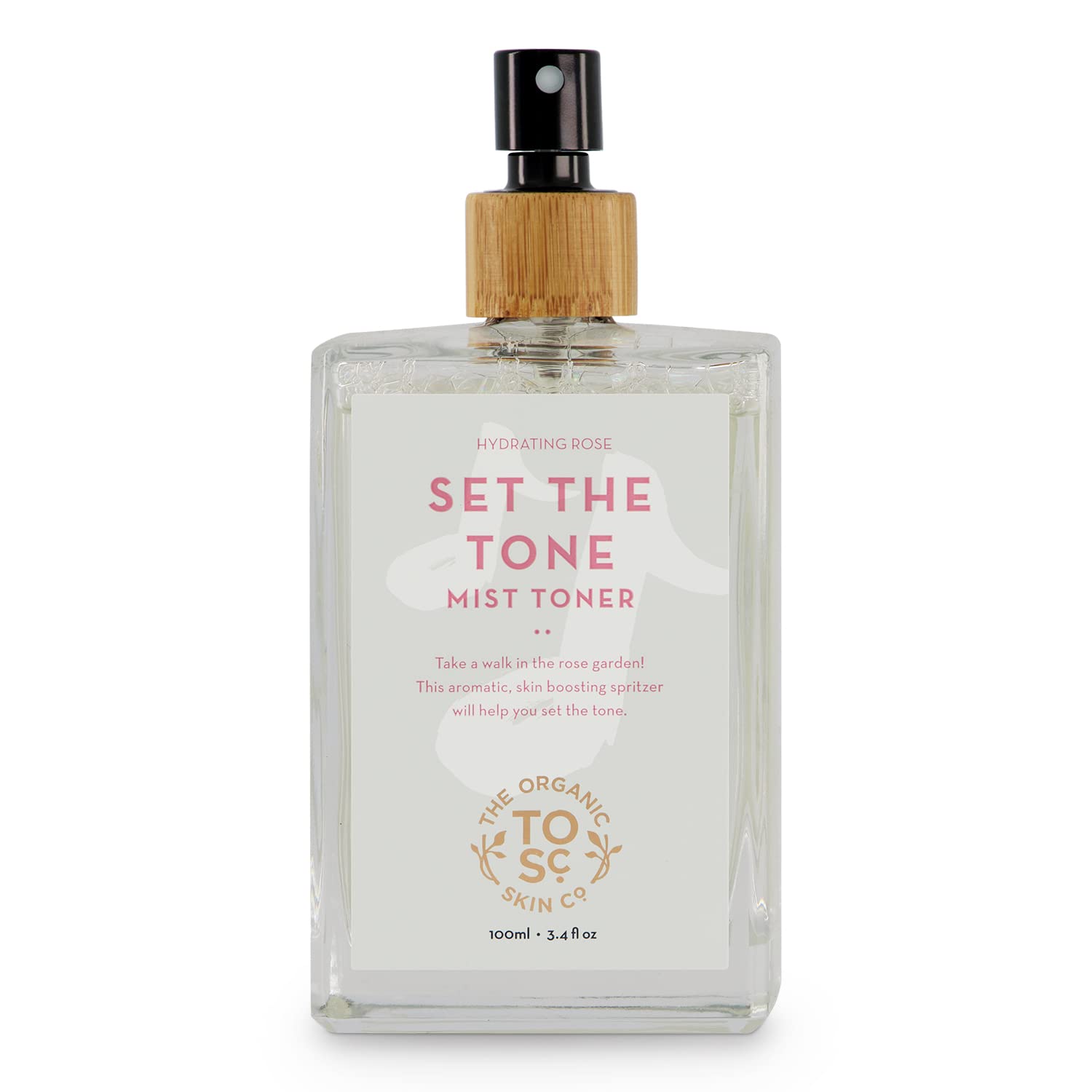 The Organic Skin Co Set The Tone Rose Water Toner and Hydrating Face Mist, 3.4 Fluid Ounce