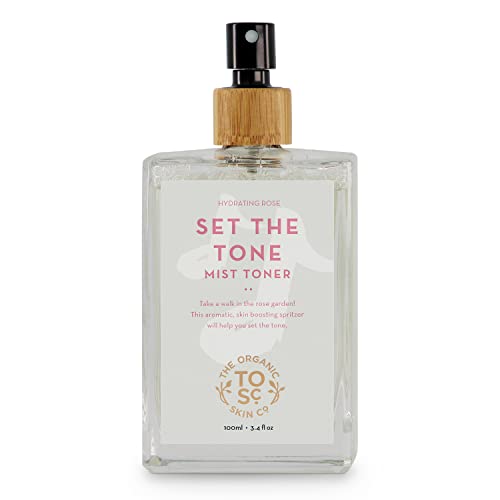 The Organic Skin Co Set The Tone Rose Water Toner and Hydrating Face Mist, 3.4 Fluid Ounce