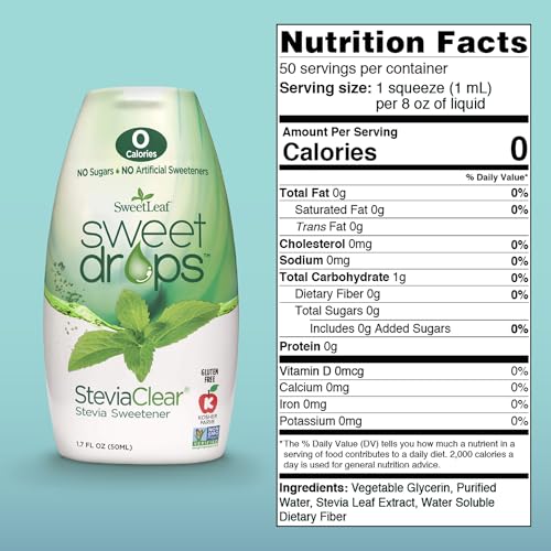 SweetLeaf Clear Sweet Drops, Case of 12, 1.7 fl oz