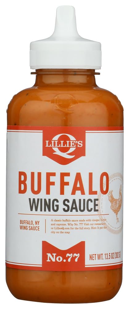 Lillie's Q Buffalo Wing Sauce, Case of 6, 13.5 Fluid Ounce Bottles