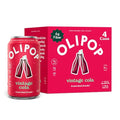 OLIPOP Vintage Cola Prebiotic Soda, Case of 6 Packs, 4 Count, 12 Fl Oz Each