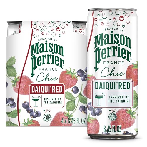 Maison Perrier Chic Daiqui'Red Strawberry and Red Fruits Mocktail Mixers, Case of 6 Packs, 4 Count, 8.5 Fl Oz Each