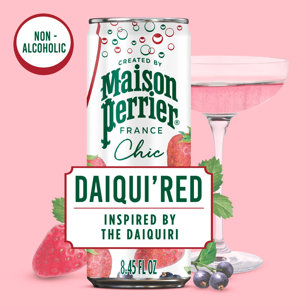 Maison Perrier Chic Daiqui'Red Strawberry and Red Fruits Mocktail Mixers, Case of 6 Packs, 4 Count, 8.5 Fl Oz Each