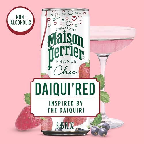 Maison Perrier Chic Daiqui'Red Strawberry and Red Fruits Mocktail Mixers, Case of 6 Packs, 4 Count, 8.5 Fl Oz Each