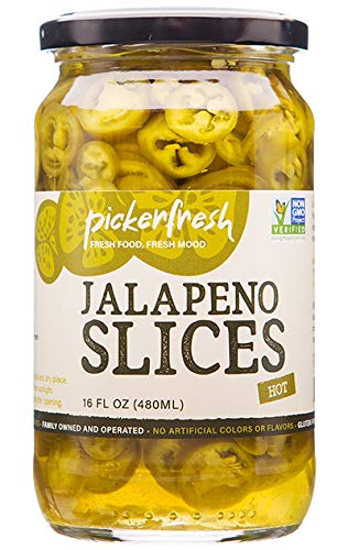 Pickerfresh Jalapeno Slices, Case of 6, 16 Fluid Ounce Jars