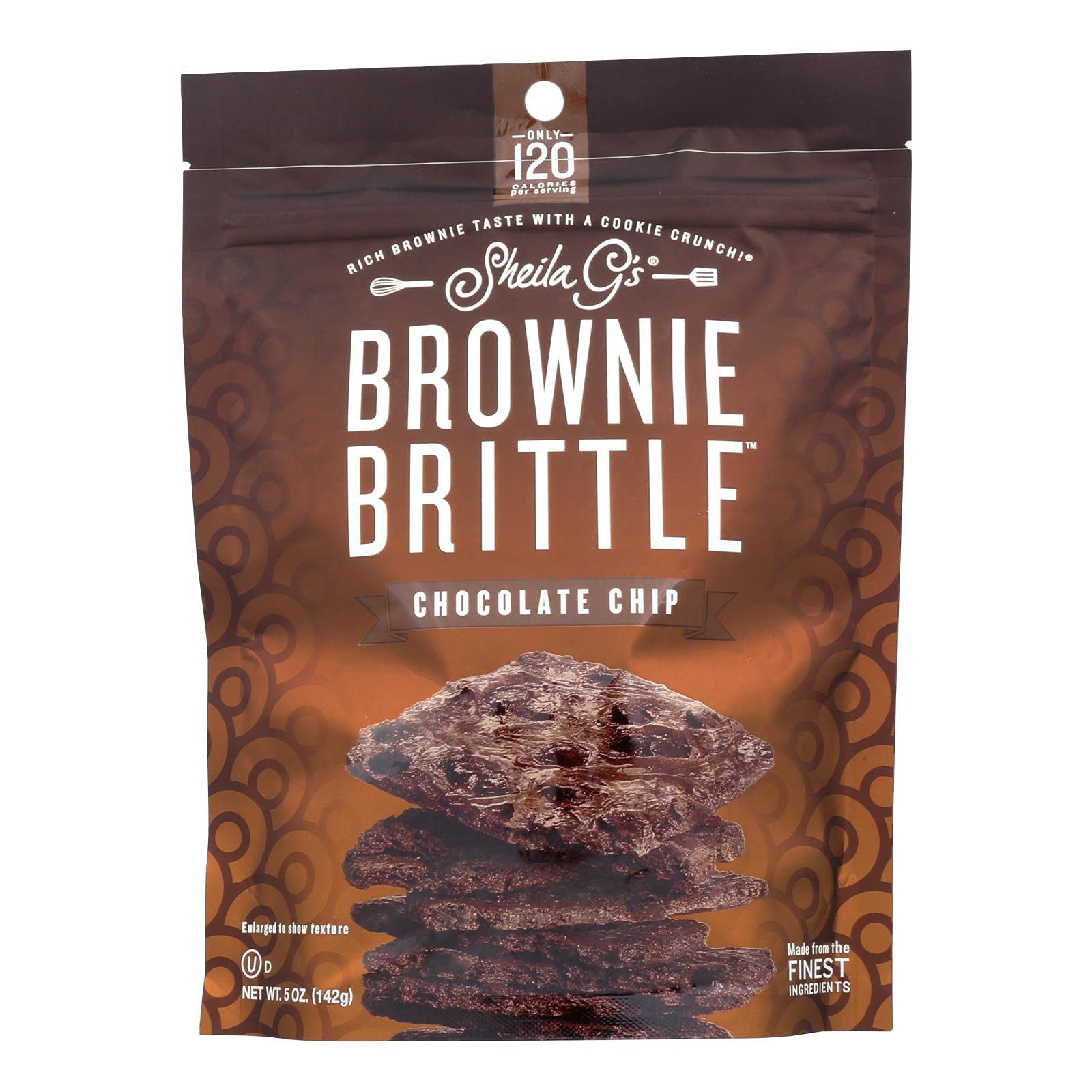 Sheila G's Brownie Brittle Chocolate Chip Cookie Snack Thins, Case Of 6, 5 Oz