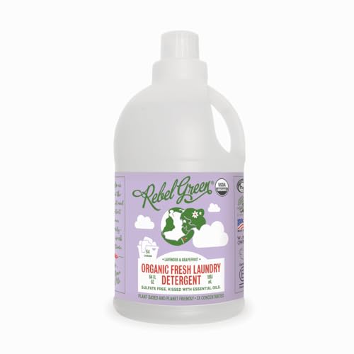 Rebel Green Organic Lavender And Grapefruit Laundry Detergent, Case Of 4, 68 Fl Oz