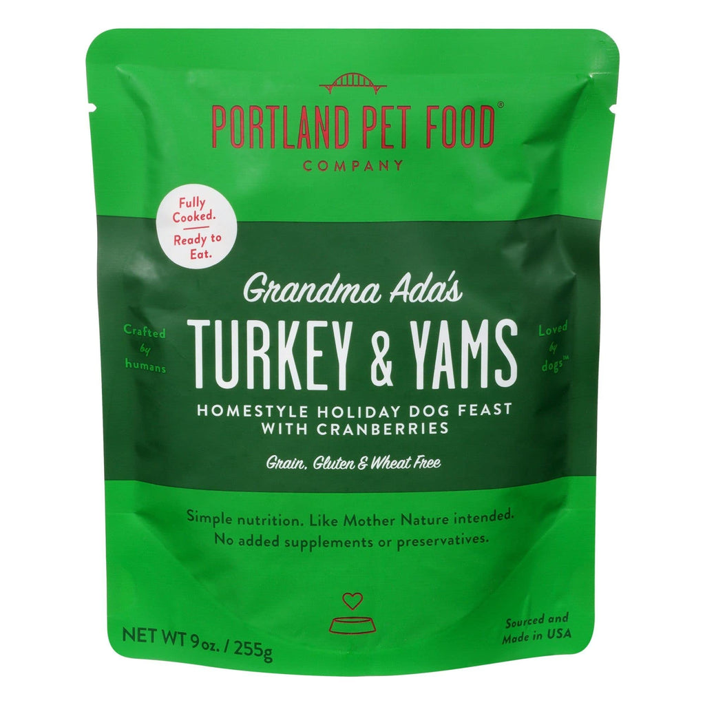 Portland Pet Food Company Homestyle Turkey and Yams Dog Meal, Case of 8, 9 Ounce