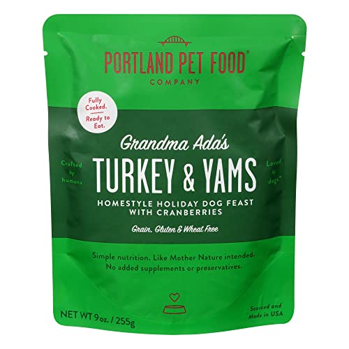 Portland Pet Food Company Homestyle Turkey and Yams Dog Meal, Case of 8, 9 Ounce