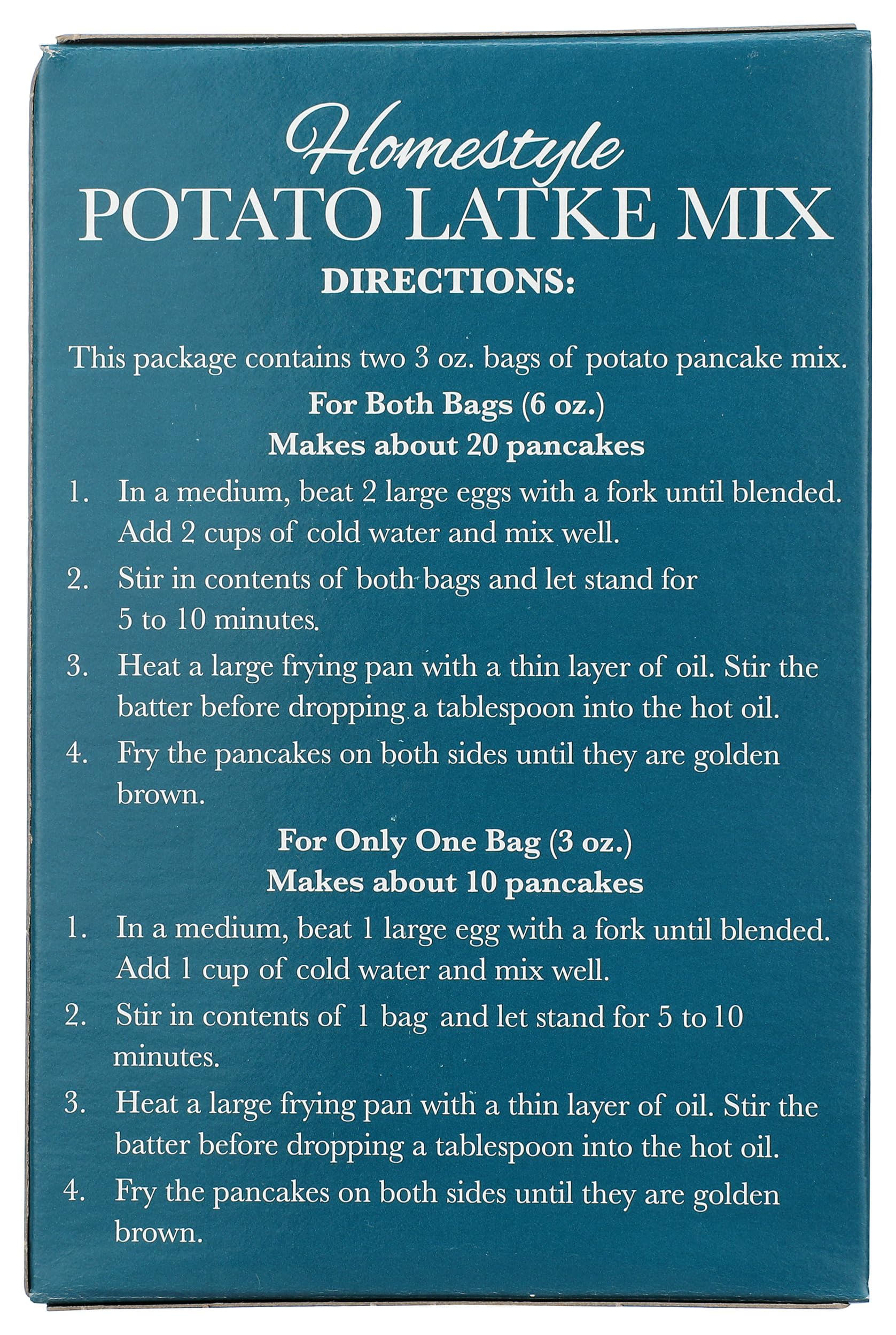 Streit's Homestyle Potato Latke Mix, Case of 12, 6 Ounce