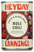 Heyday Canning Co. Mole Chili Pinto and Black Beans, Case of 12, 15 oz